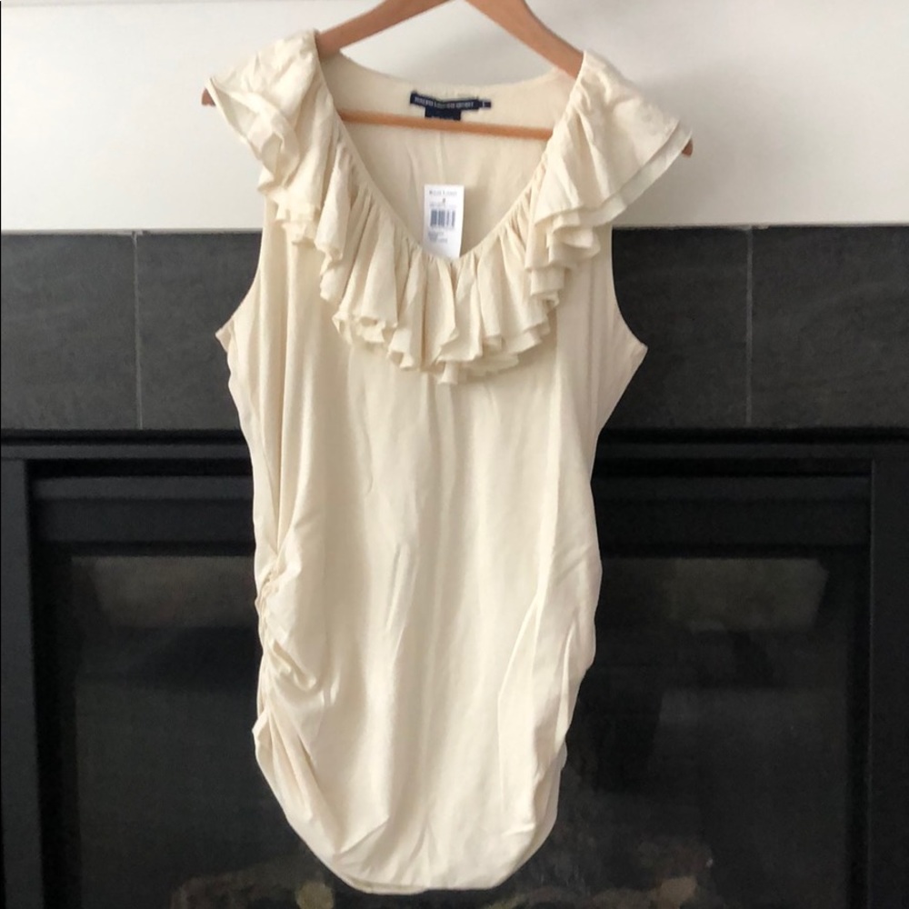 Ralph Lauren Sport ruffle neck, sleeveless shirt